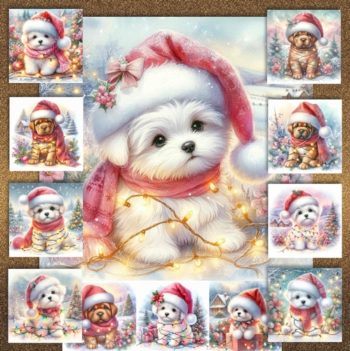 Tangled Christmas Pups 1