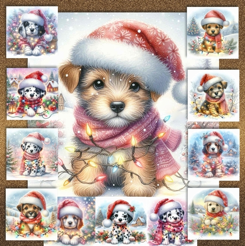Tangled Christmas Pups 7