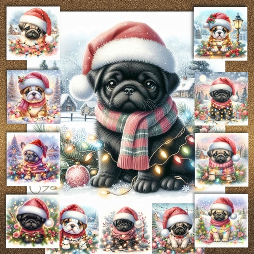 Tangled Christmas Pups 9