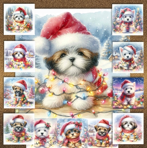 Tangled Christmas Pups 11