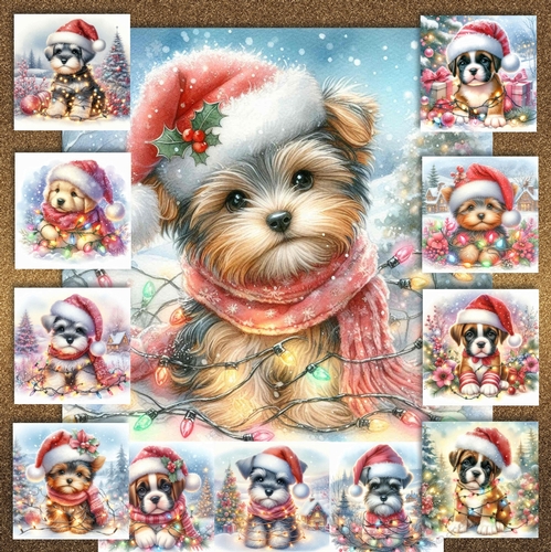 Tangled Christmas Pups 12