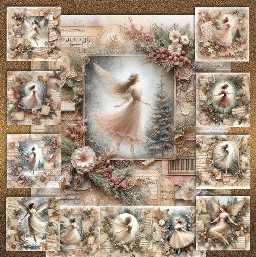 Junk Journel Christmas Fairy 