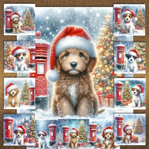 Christmas Post Box Pups  5