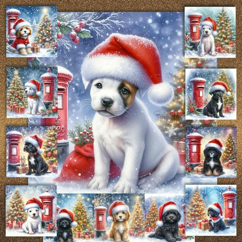 Christmas Post Box Pups  6