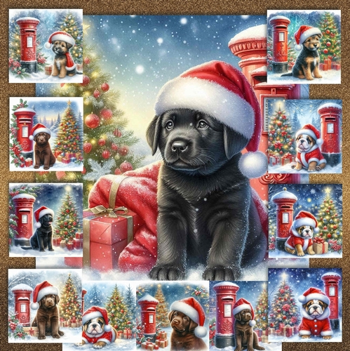 Christmas Post Box Pups  13