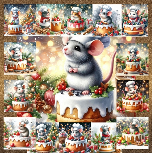 Christmas Cake Mouse