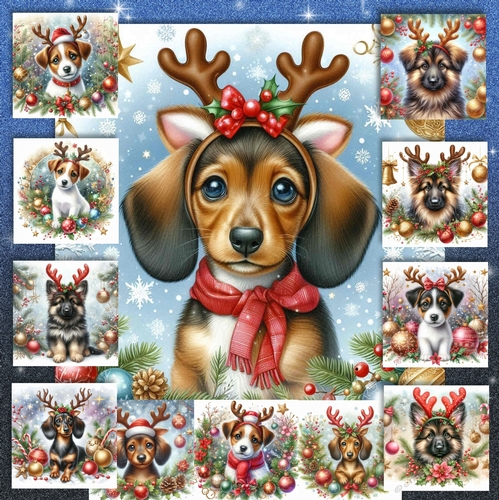 Christmas Antler  Pups 1