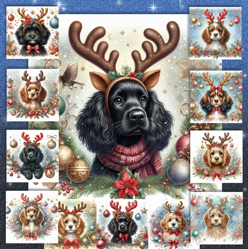 Christmas Antler  Pups 3