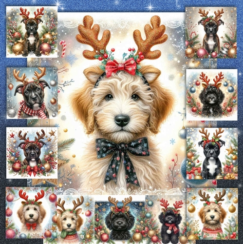 Christmas Antler  Pups 4