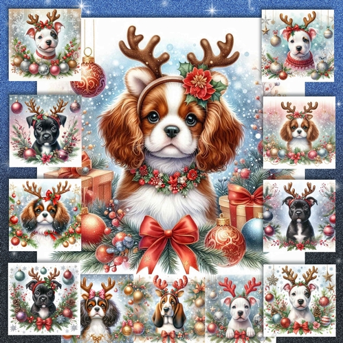 Christmas Antler  Pups 5