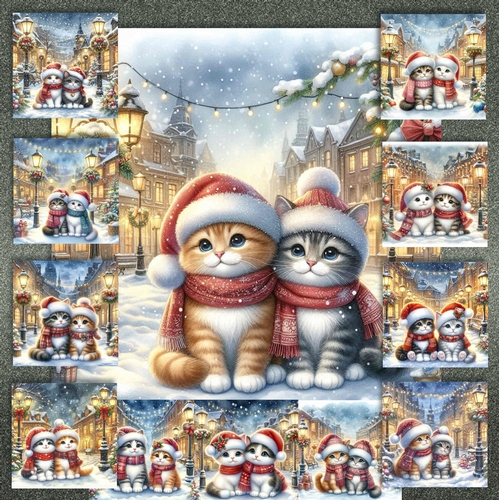 Christmas Street Cats