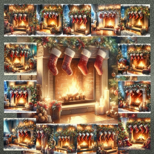 Festive Cozy Fireplace