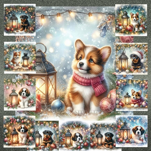 Christmas Lantern Pups 3