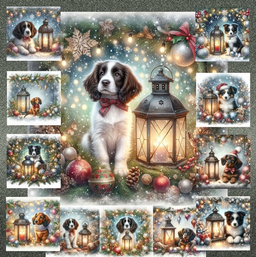 Christmas Lantern Pups 5