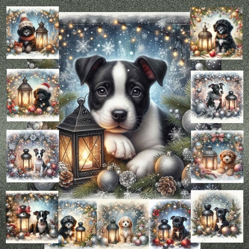 Christmas Lantern Pups 7