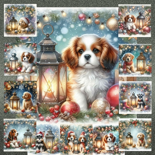 Christmas Lantern Pups 9