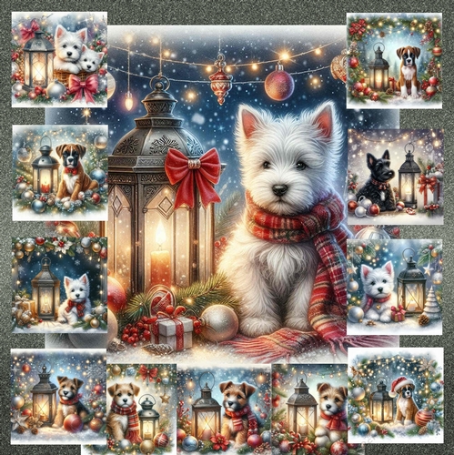 Christmas Lantern Pups 11