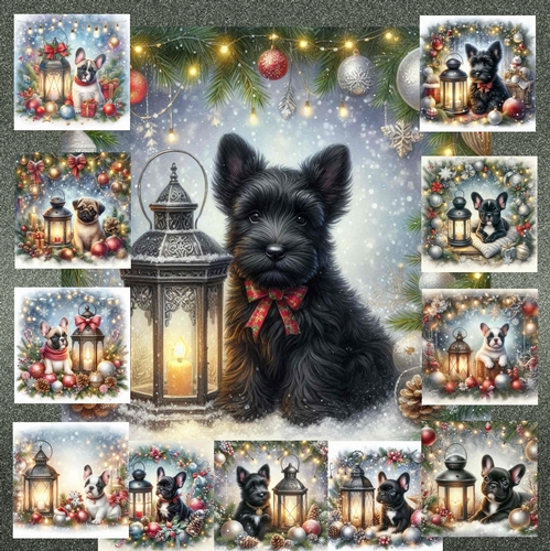 Christmas Lantern Pups 12
