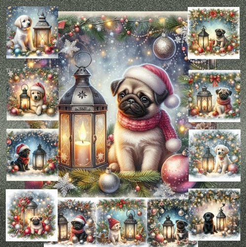 Christmas Lantern Pups 13