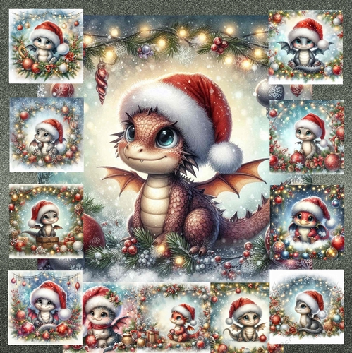 Festive Baby Dragons