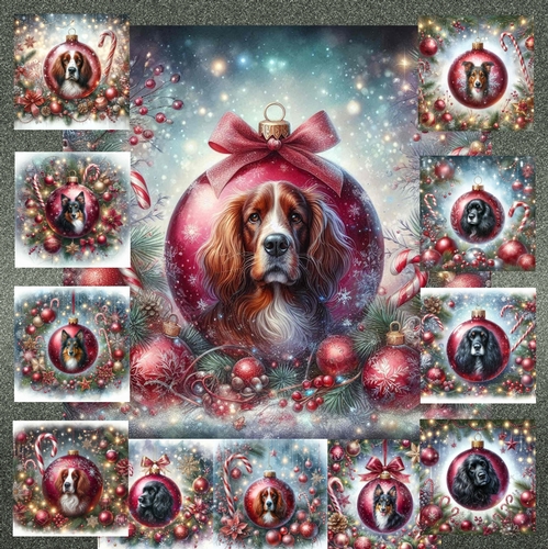 Beautiful Christmas Bauble Dogs 2