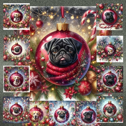 Beautiful Christmas Bauble Dogs 5