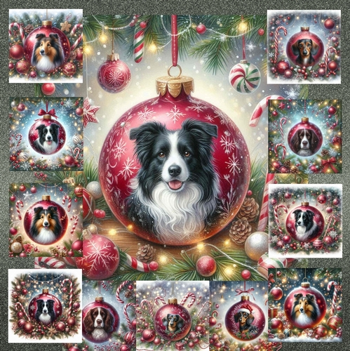 Beautiful Christmas Bauble Dogs 13