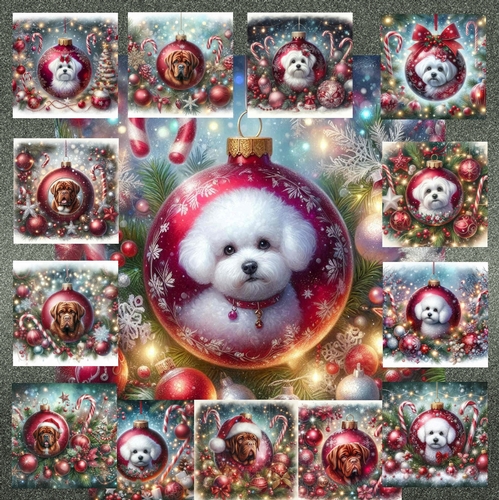 Beautiful Christmas Bauble Dogs 15