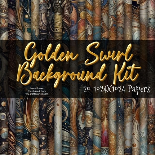 Golden Swirl Background Kit 