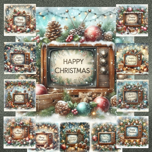 Christmas Vintage TV Greetings