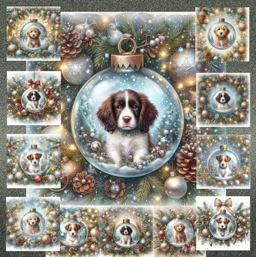 Christmas Glass Bauble Pups 5