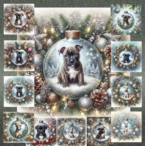 Christmas Glass Bauble Pups 7