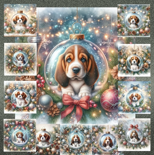 Christmas Glass Bauble Pups 8