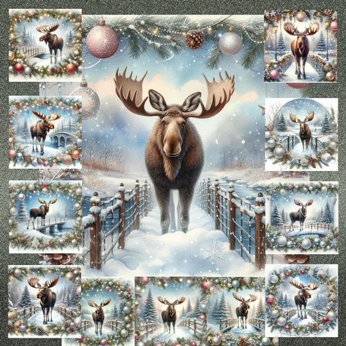  Christmas Moose 