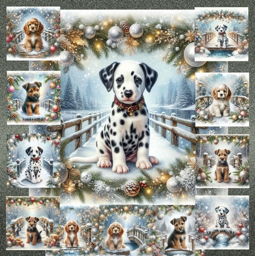  Christmas Snow Bridge Pups 3