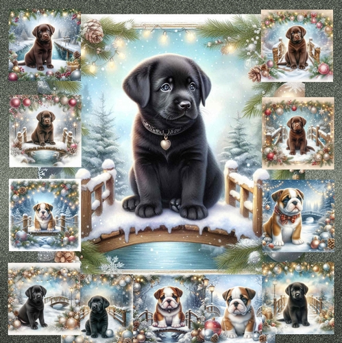  Christmas Snow Bridge Pups 4
