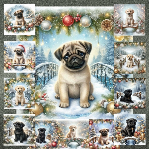  Christmas Snow Bridge Pups 5