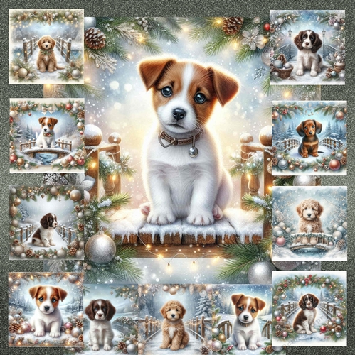  Christmas Snow Bridge Pups 12