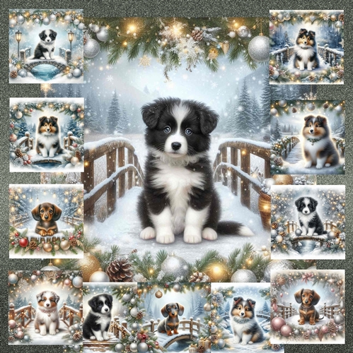  Christmas Snow Bridge Pups 13