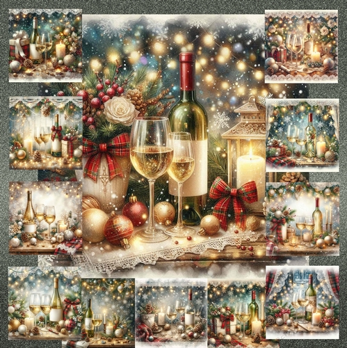 Beautiful Christmas White  Wine 