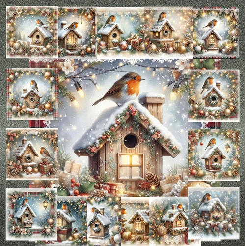 Beautiful Christmas Robin Houses