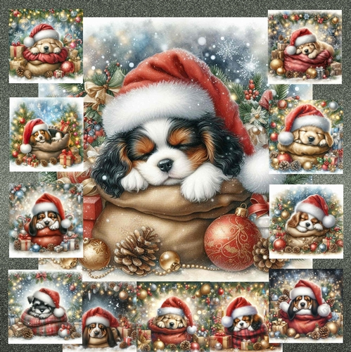 Sleepy Santa Hat Pups 8