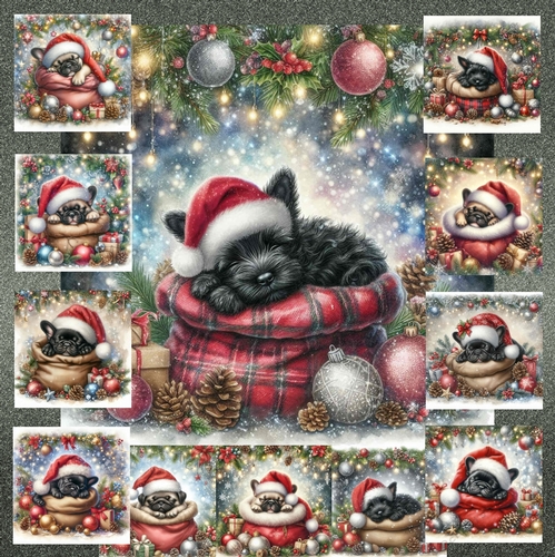Sleepy Santa Hat Pups 11