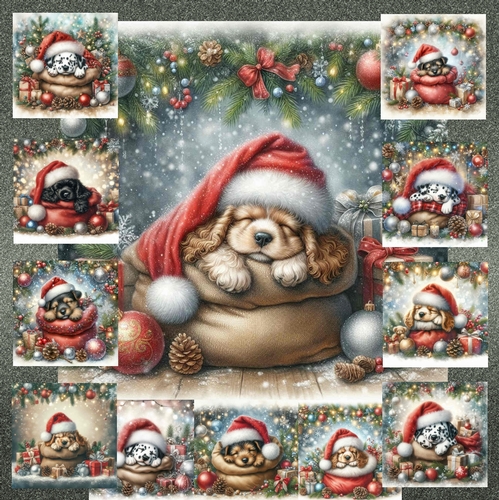 Sleepy Santa Hat Pups 14
