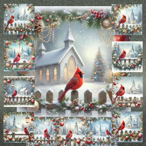  Picket Fence Cardinals
