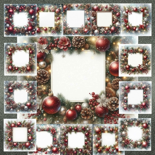 Sparkle Berry Christmas Border 