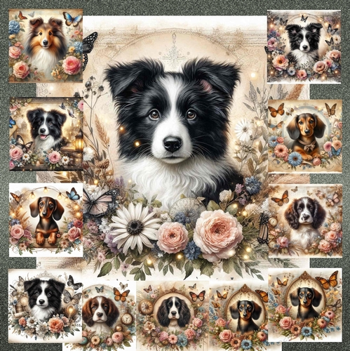Floral Portrait Pups 4