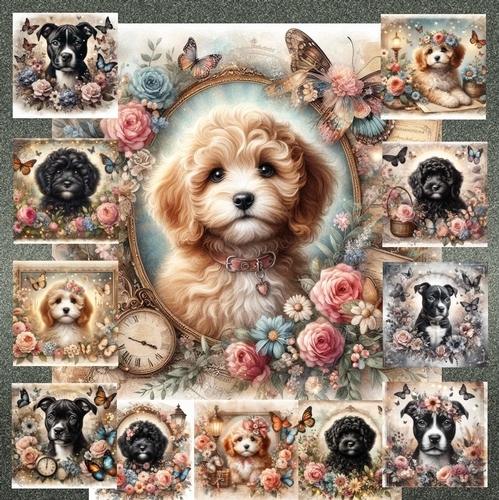 Floral Portrait Pups 6
