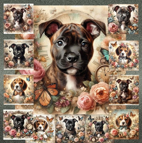 Floral Portrait Pups 7