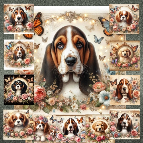 Floral Portrait Pups 8